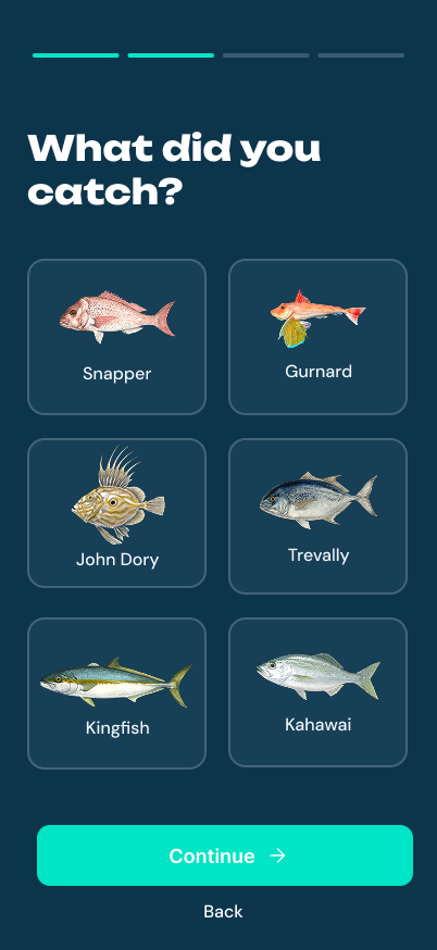 Species picker screen